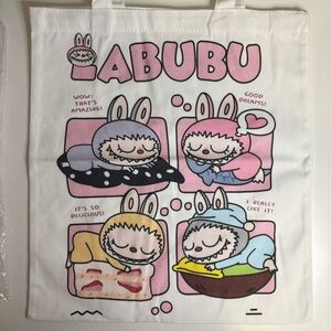 Sleeping Labubu Reusable Shopping Tote Bag